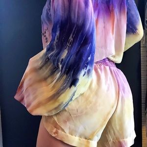 VaVa Voom Ombré Tie Dye Sheer Romper ✨